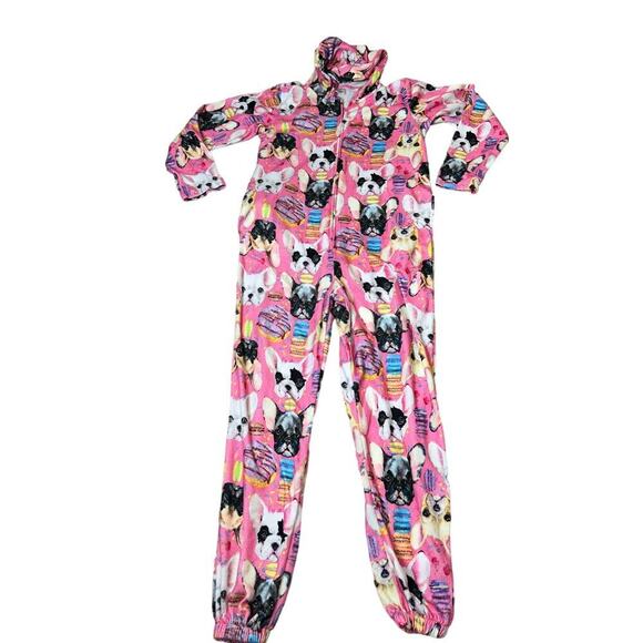 Body Candy Women's Sweet Thing Union Suit Pajama's one piece SZ SM Dog printed - Picture 2 of 9